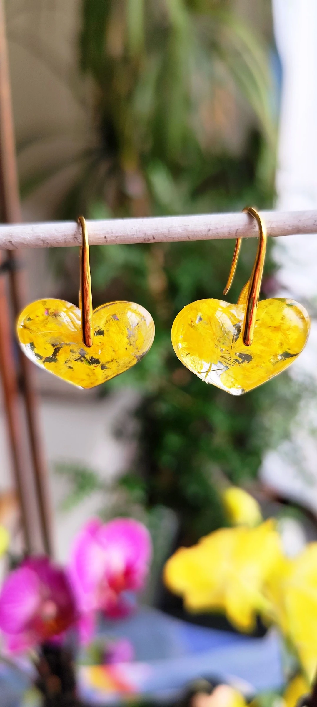 Boucles d'oreilles #fleur naturelle #CŒUR – photo 15